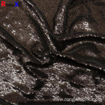 Hot Selling 3Mm Black Sequin Fabric